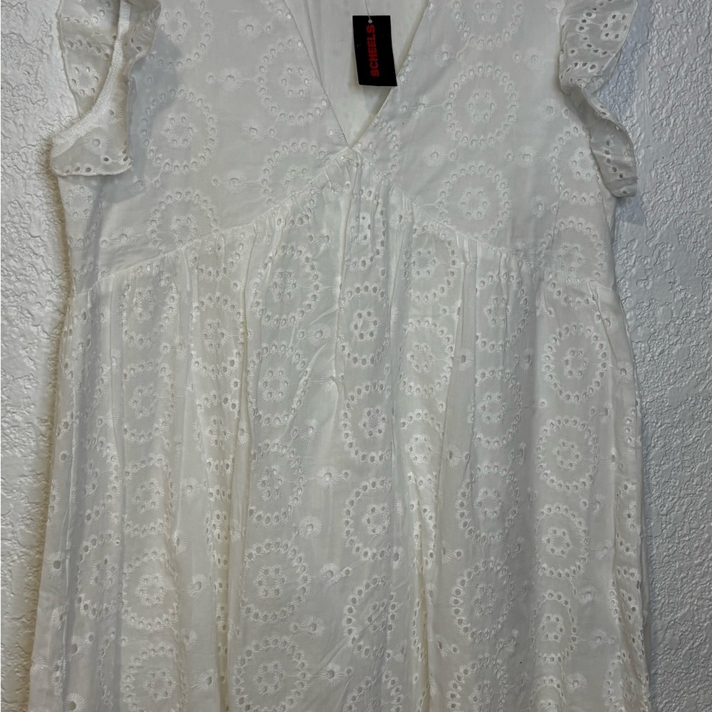 HYFVE White Eyelet Midi Dress